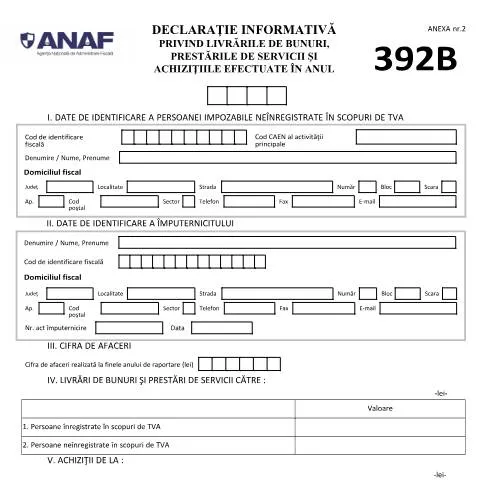 Document preview: Declarația informativă 392B: Un ghid esențial — Impozite & fiscalitate (CERFA n°dec_392B_2016)