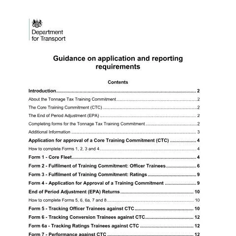 Document preview: Mastering the Tonnage Tax Training Commitment — Government & admin