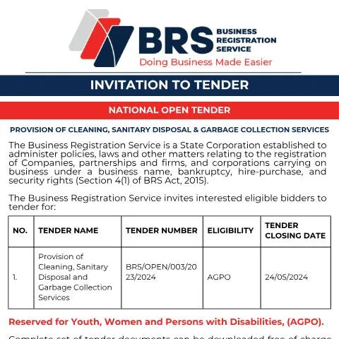 Document preview: Explore the National Open Tender for Cleaning and Sanitary Services — Government & admin (CERFA n°National-Open-Tender_Provision-of-Cleaning-sanitary-disposal-Garbage-Collection-services-1)