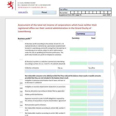 Aperçu du document Guide sur le formulaire des revenus nets des organismes non résidents — Impôts & fiscalité (CERFA n°nrre)