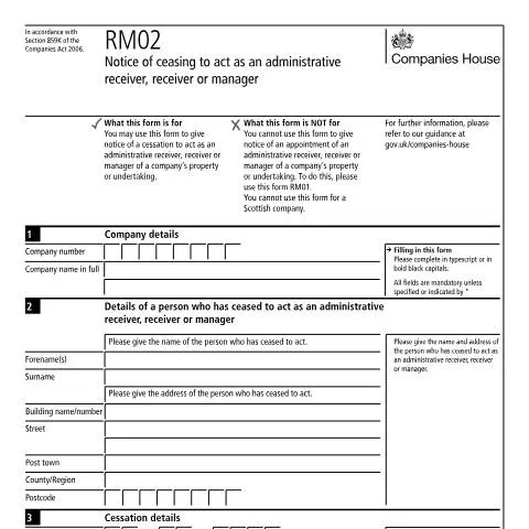 Document preview: Understanding the RM02 Notice to Cease Acting as Receiver or Manager — Business