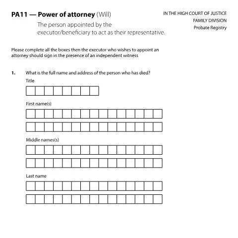 Document preview: When UK Executors Cannot Act: Understanding Form PA11 Requirements — Legal & justice