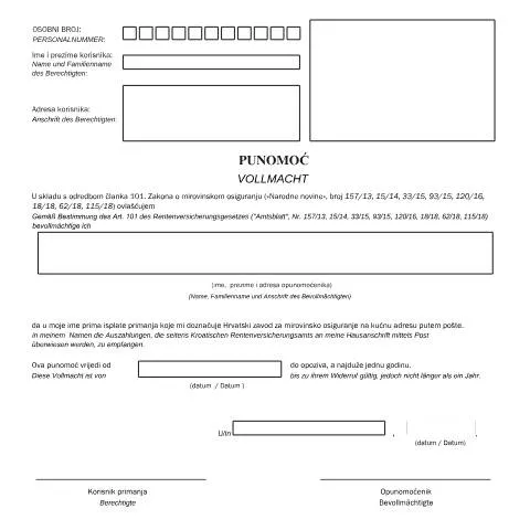 Document preview: Uloga Tiskanice br 4 3c nje u primanju mirovine — Mirovina i penzija (CERFA n°Tiskanica_br_4_3c_nje)