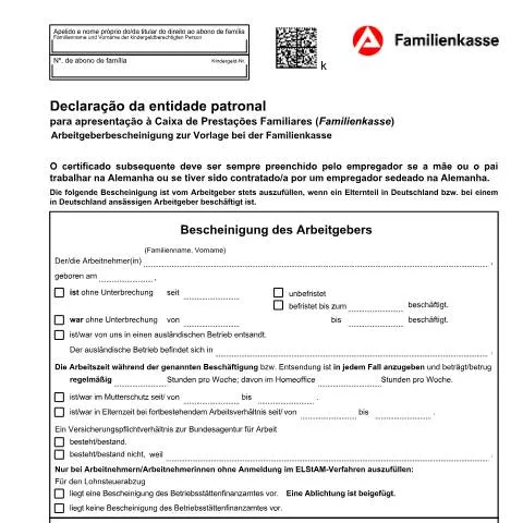 Dokumentvorschau: Die Bedeutung der Arbeitgeberbescheinigung KG 54 für Kindergeldanträge — Arbeit & Beschäftigung (CERFA n°arbeitgeberbescheinigung-kg-54-pt_ba052591)