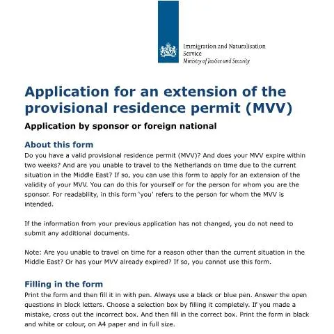 Documentvoorvertoning: Aanvraag voor Verlengen van het MVV: Wat je Moet Weten — Immigratie & visa (CERFA n°B01001E)