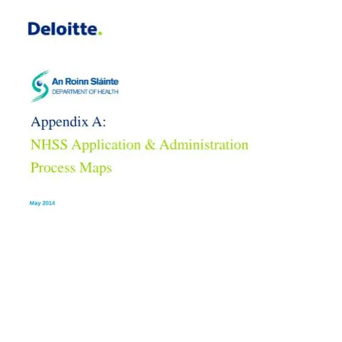Document preview: Understanding the NHSS Application Process Maps — Health
