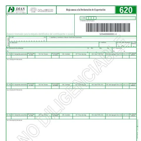 Vista previa del documento Importancia de la Hoja Anexa F620-2004 en Exportaciones — Aduanas y comercio (CERFA n°F620-2004)