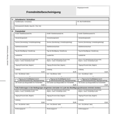 Dokumentvorschau: Was ist die Fremdmittelbescheinigung? — Behörden & Verwaltung (WOHNG-014-DE-FL)