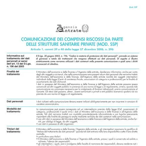Anteprima documento Modulo comunicazione strutture sanitarie private — Salute