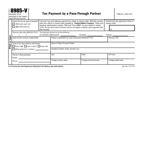 Document preview: Understanding IRS Form 8985-V: A Comprehensive Overview — Taxes (CERFA n°8985V)