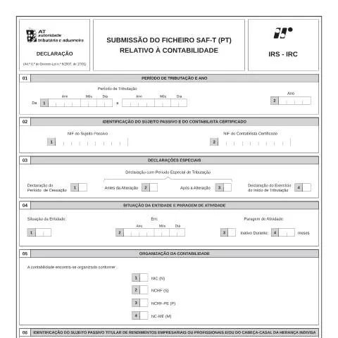 Pré-visualização do documento O que é a Submissão do SAF-T (PT) e sua importância? — Impostos