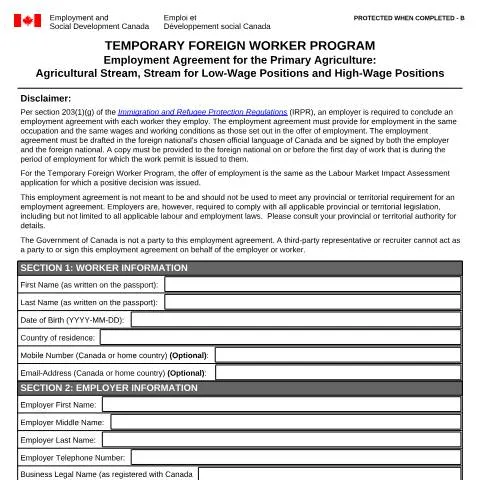 Document preview: Navigating the EMP5710 Employment Agreement for Agriculture — Work & employment (CERFA n°EMP5710)