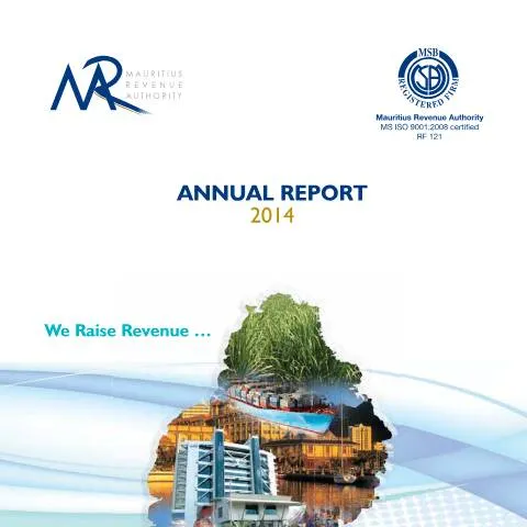 Document preview: Exploring the 2014 Annual MRA Report's Significance — Government & admin (CERFA n°AnnualMRAReport2014)