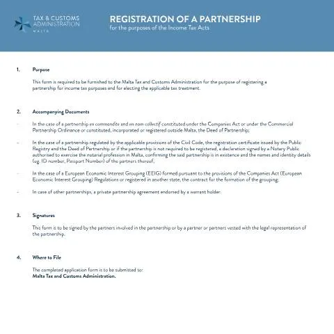 Document preview: Mastering the Registration Partnership Form in Malta — Taxes (CERFA n°registration_partnership5022c7ce-8d68-4906-bd37-01bca2197a5d)