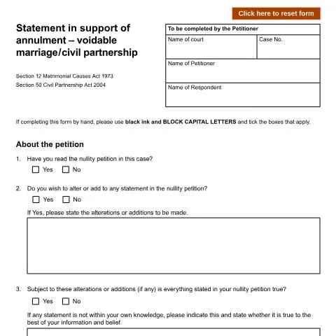 Document preview: Understanding Form D80G for Annulment Support — Legal & justice