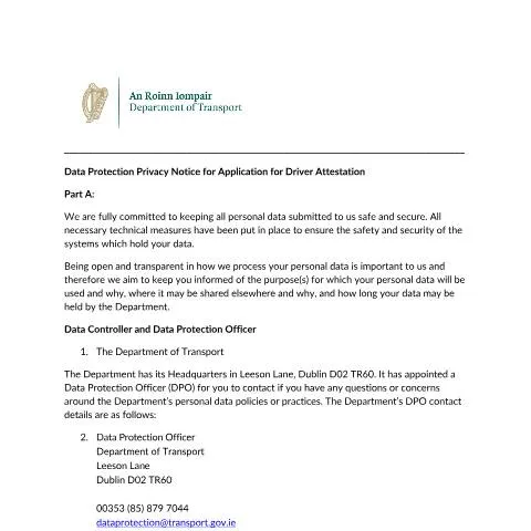 Document preview: Understanding Data Protection in Driver Attestation Applications — Government & admin