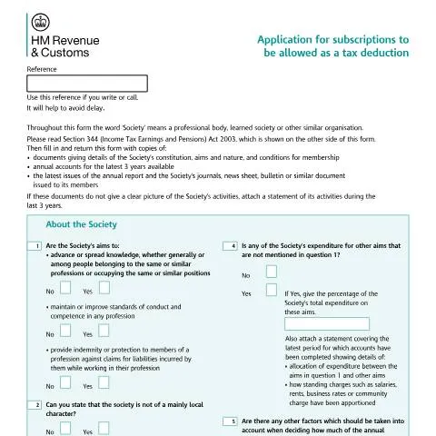 Document preview: HMRC Tax Relief Approval Process for Professional Organisations — Taxes