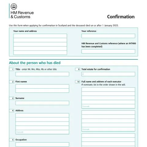 Document preview: Understanding Scotland's C1 Confirmation Process for Inheritance — Taxes