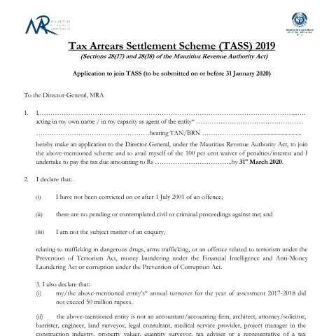 Document preview: Mastering the TASS2019 Application Form for Tax Settlements — Government & admin (CERFA n°TASS2019ApplicationForm)
