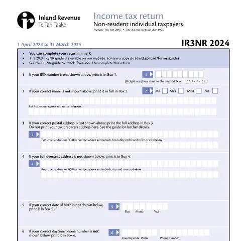 Document preview: Understanding the Non-Resident Individual Tax Return (IR3NR) — Taxes (CERFA n°IR3NR)