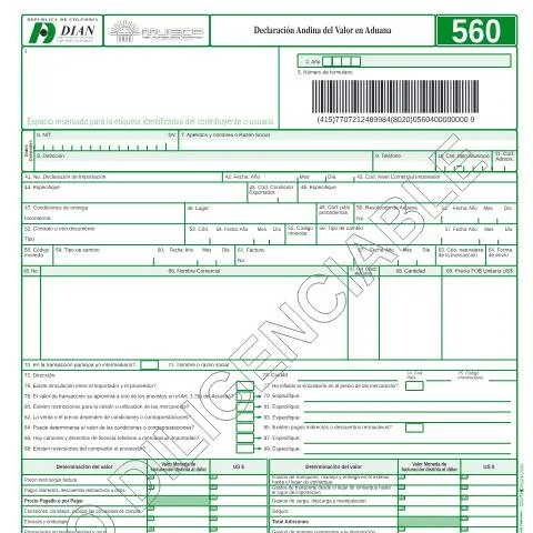 Vista previa del documento Importancia de la Declaración Andina del Valor en Aduana en Colombia — Aduanas y comercio (CERFA n°F560-2004)
