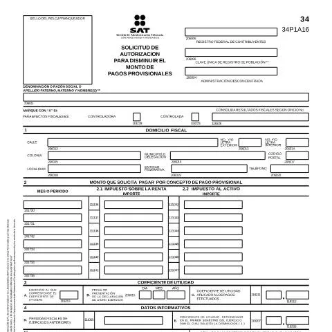 Vista previa del documento Ajusta tus Pagos Provisionales con la Solicitud ISR 34 — Impuestos (CERFA n°34)