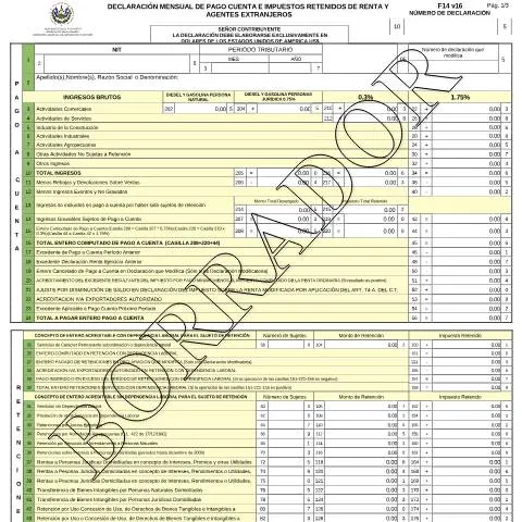 Vista previa del documento El Rol del Formulario F-14-V16 en la Tributación Mensual — Impuestos (CERFA n°F-14-V16)