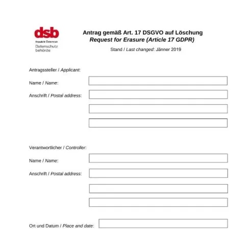 Dokumentvorschau: Antrag auf Datenlöschung nach DSGVO Art. 17 — Digitales & Datenschutz (antrag_gemaess_art._17_dsgvo_auf_loeschung_request_for_erasure_article_17_gdpr.pdf)