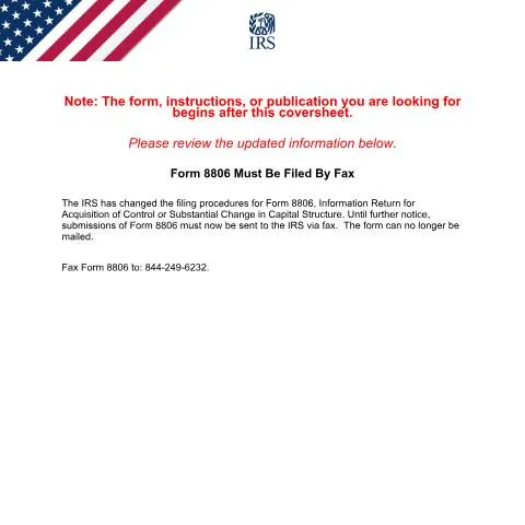 Document preview: Understanding IRS Form 8806 for Corporate Compliance — Taxes (CERFA n°8806)