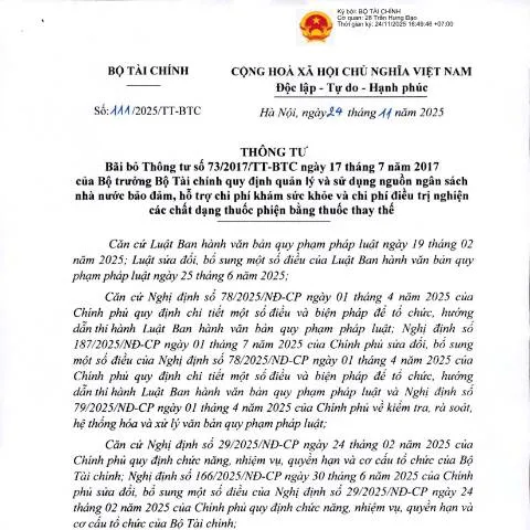 Document preview: Thông tư 111/2025/TT-BTC: Những điểm mới trong quản lý ngân sách nhà — Thủ tục hành chính (CERFA n°111/2025/TT-BTC)