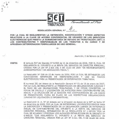 Vista previa del documento Normativa de la Clave de Acceso en Paraguay — Impuestos