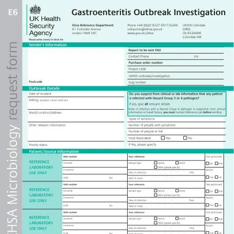 Document preview: Understanding the Gastroenteritis Outbreak Investigation Request Form — Health