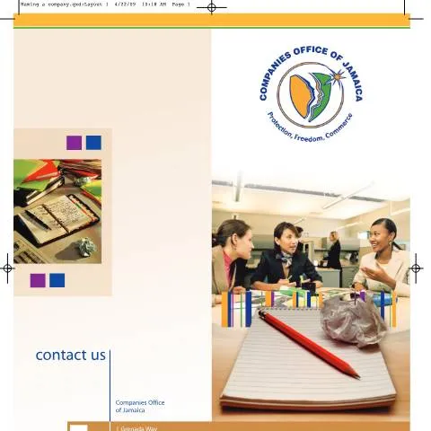 Document preview: Essential Tips for Naming Your Business in Jamaica — Government & admin (CERFA n°Naming a Company)