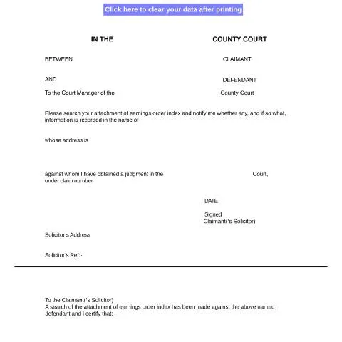 Document preview: How to Search the Attachment of Earnings Order Index with Form N336 — Legal & justice