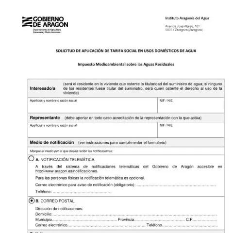 Vista previa del documento Solicite tarifa social en agua para hogares vulnerables en Aragón — Medio ambiente y energía (Procedimiento 8711)