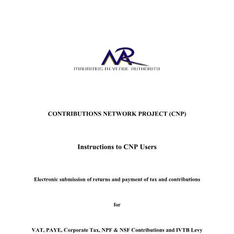 Document preview: Navigating the Contribution Network Project for Business Success — Government & admin (cnp)