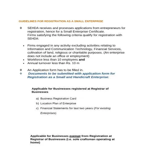 Document preview: The Importance of g_sehda for Small Enterprises in Mauritius — Government & admin (g_sehda)