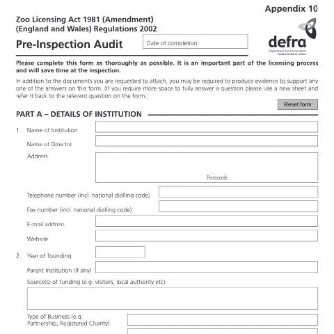 Document preview: UK Zoo Licensing Inspections: Requirements and Procedures — Government & admin