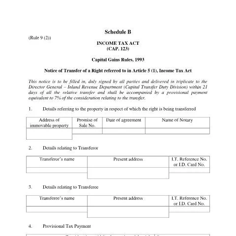 Document preview: Understanding the cgt_schedule_b Form for Property Owners — Taxes (CERFA n°cgt-schedule-b)