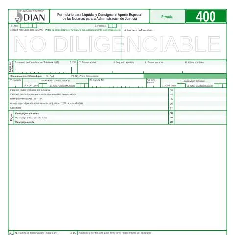 Vista previa del documento Liquidación del Aporte Especial de Notarías en Colombia — Trámites administrativos (CERFA n°F400-2008)