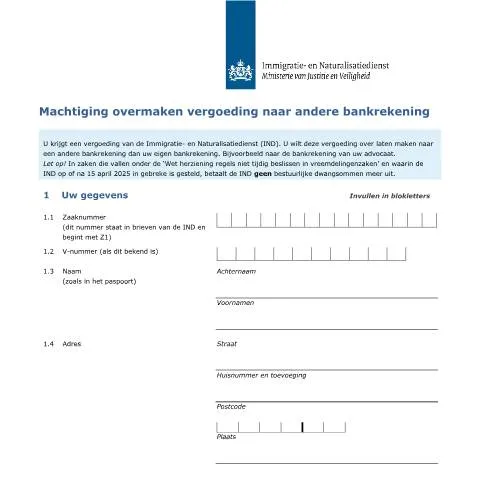 Documentvoorvertoning: Belang van de Machtiging ontvangst gelden in immigratieprocedures — Immigratie & visa (CERFA n°9002)