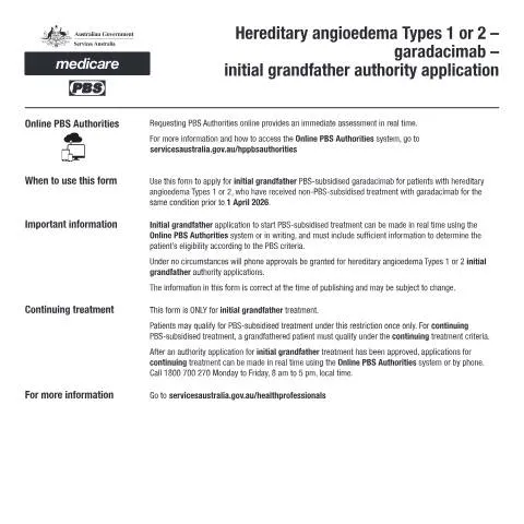 Document preview: Understanding the PB326 Form for Hereditary Angioedema — Health (CERFA n°PB326)