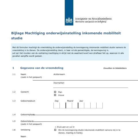 Documentvoorvertoning: Belang van Bijlage Machtiging onderwijsinstelling voor internationale — Immigratie & visa (CERFA n°7158)