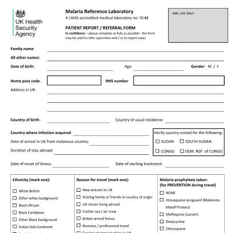 Document preview: Understanding the Importance of the Malaria Report Form — Health