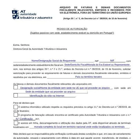 Pré-visualização do documento Como Solicitar Arquivamento de Documentos Fora da UE — Impostos