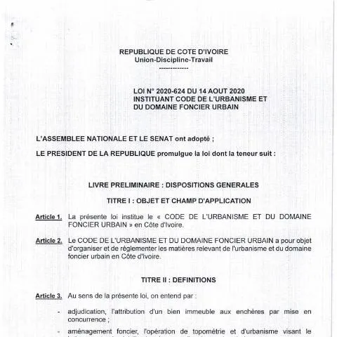 Aperçu du document Introduction au code de l'urbanisme et du domaine foncier urbain en — Immobilier & foncier