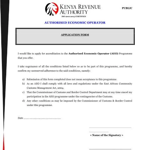 Document preview: Complete Your AEO Application Form 2024 for Accreditation — Government & admin (CERFA n°AEO-APPLICATION-FORM_2024)