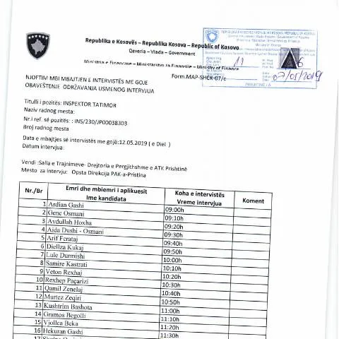 Document preview: Rëndësia e Njoftimit mbi Intervistat me Goje në Kosovë — Punë & punësim