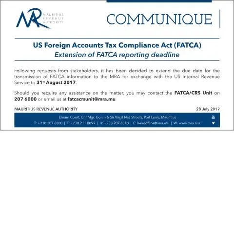 Document preview: Understanding the FATCA Extension and Its Implications — Taxes (CERFA n°FATCAExtension)