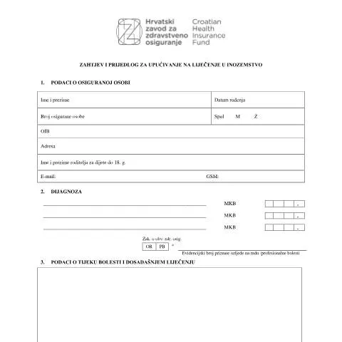 Document preview: Sve o formularu ZahLijeIno 17122013 za zdravstveno osiguranje — Zdravlje (CERFA n°ZahLijeIno 17122013)